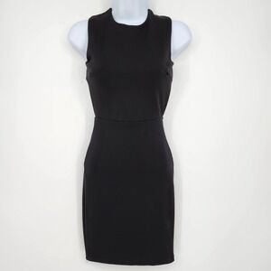 Lulus Womens Open Back Bodycon Cocktail Dress Size XS Black Chic Going Out LBD